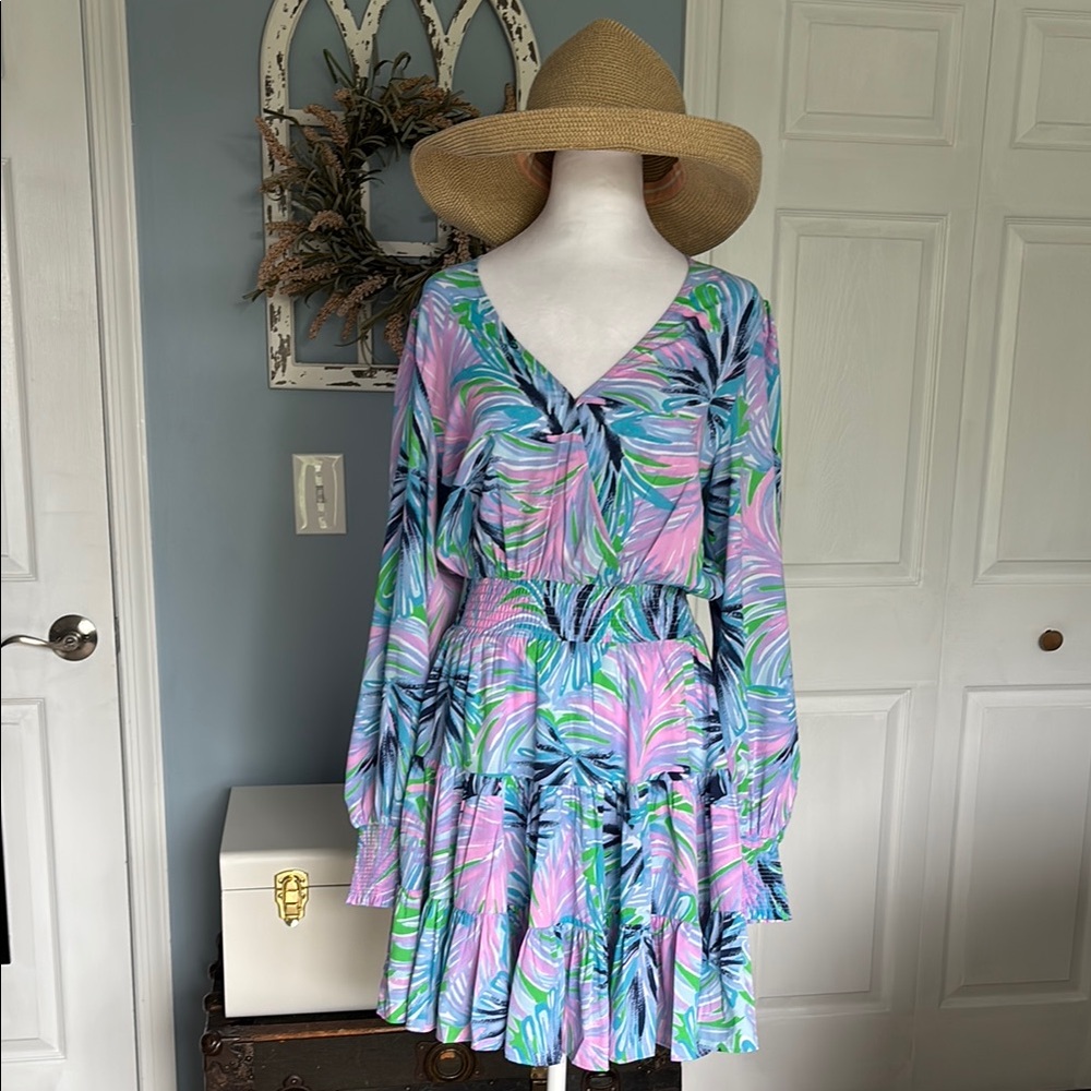 Lily Pulitzer-Colorful Tropical Print Dress